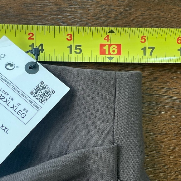 NWT Zara Pencil Maxi Side Slit Brown Skirt Ruched Zip Size XL Resort Cruise - Picture 12 of 13